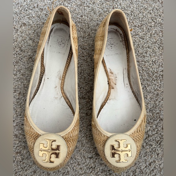 Tory Burch Shoes - Tory Burch Reva Raffia Ballet Flats | Designer Summer Slip-On Shoes